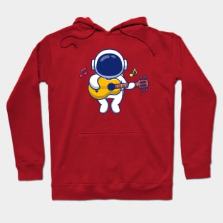 Cute Astronaut Playing Guitar Hoodie